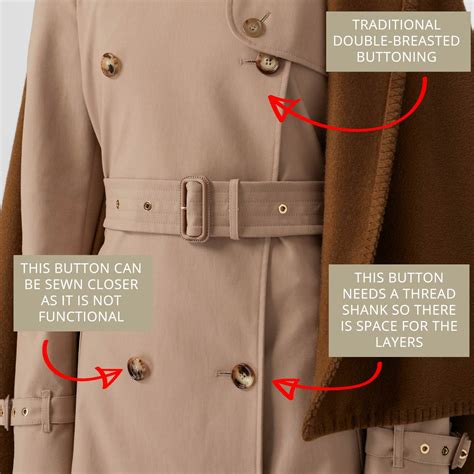 how to fix burberry trench buttons|reburberry trench coat repair.